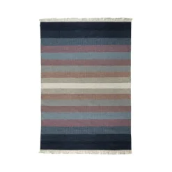 Tapis Tofta wave, Bleu, 170x240 cm
