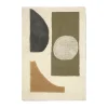 Tapis touffeté Bloco, Green-off white, 120x180 cm