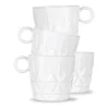 Tasse à café Picknick Lot de 4, Blanc