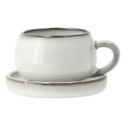 Tasse à espresso avec soucoupe Amera, White sands
