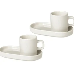 Tasse à espresso avec soucoupe Pilar lot de 2, Rayon de lune