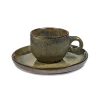 Tasse à espresso avec soucoupe Surface 10 cl, Indi grey