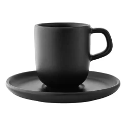 Tasse à espresso avec soucoupe Nordic Kitchen, Noir