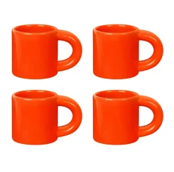 Tasse à espresso Bronto 10 cl Lot de 4, Orange
