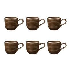 Tasse à expresso 9 cl, lot de 6, Earth Brown
