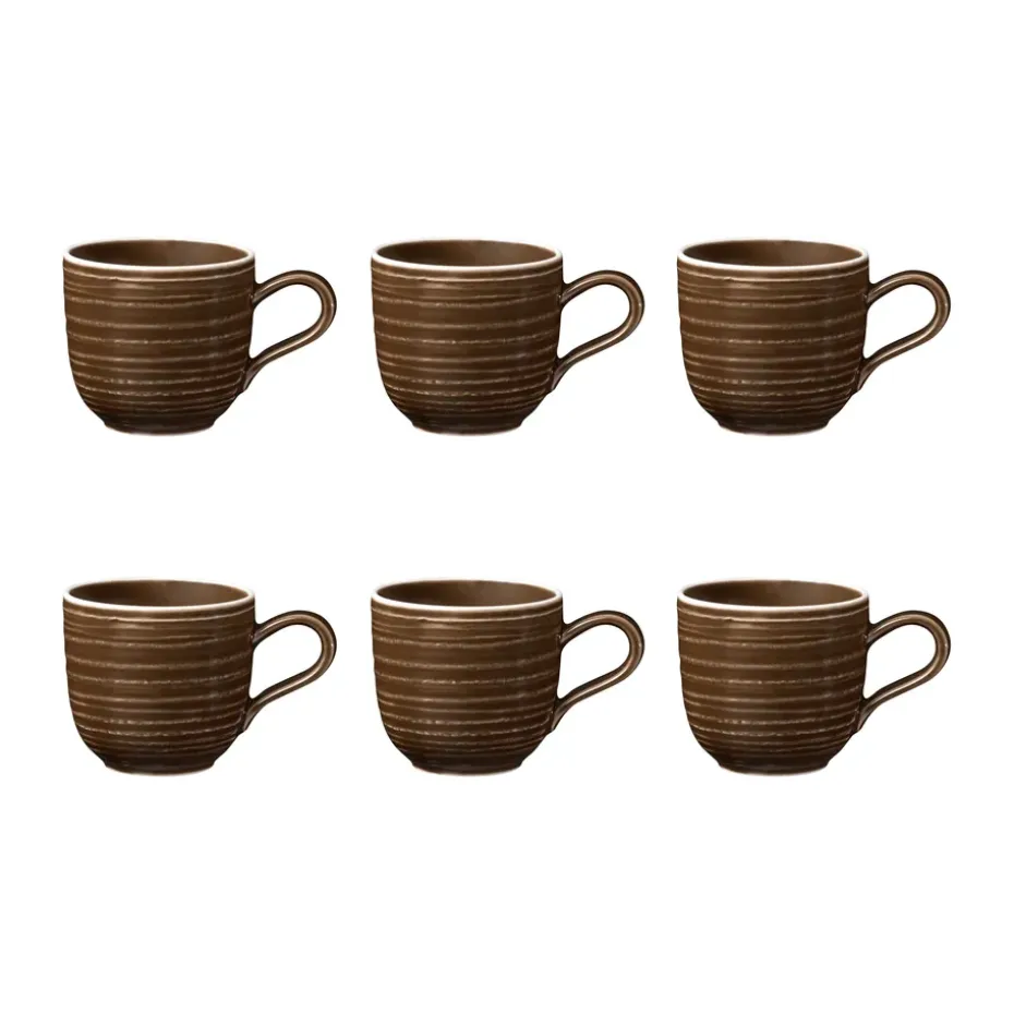 Tasse à expresso 9 cl, lot de 6, Earth Brown