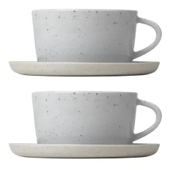 Tasse à thé avec soucoupe Sablo 25 cl lot de 2, Cloud