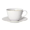 Tasse à thé avec soucoupe Swedish Grace Gala, Blanc