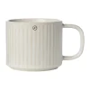 Tasse à thé Ernst striée 36 cl, Blanc naturel