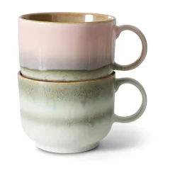 Tasse à thé 70's 42,5 cl, 2 pièces, Nova