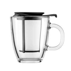 Tasse à thé Yo-Yo avec filtre, noir
