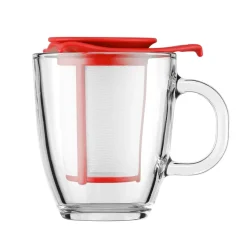 Tasse à thé Yo-Yo avec filtre, rouge
