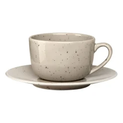 Tasse avec soucoupe Freckle 26 cl, Beige