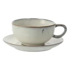 Tasse de thé et soucoupe Nordic Sand, 5,8 cm