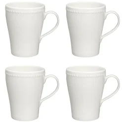 Tasse Dots 35cl Lot de 4, Blanc cassé