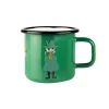 Tasse en émail Snusmumriken 37 cl, Vert