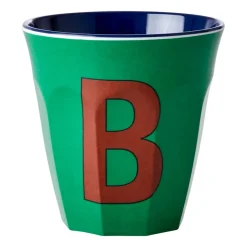 Tasse en mélamine Rice medium lettre B 30 cl, Forest green