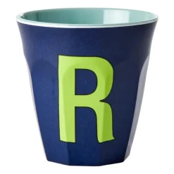 Tasse en mélamine Rice medium lettre R 30 cl, Dark blue