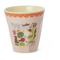 Tasse en mélamine Rice medium, Wildlife pink