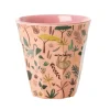 Tasse en mélamine Rice medium, Coral-Jungle animals
