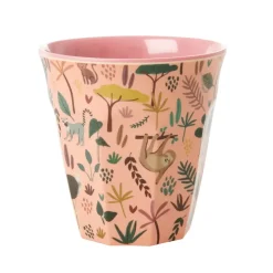 Tasse en mélamine Rice medium, Coral-Jungle animals