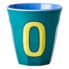 Tasse en mélamine Rice medium lettre O 30 cl, Green