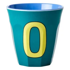 Tasse en mélamine Rice medium lettre O 30 cl, Green