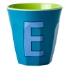 Tasse en mélamine Rice medium lettre E 30 cl, Emerald green