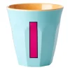 Tasse en mélamine Rice medium lettre I 30 cl, Mint