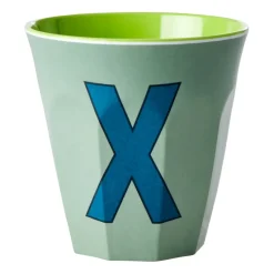 Tasse en mélamine Rice medium lettre X 30 cl, Khaki