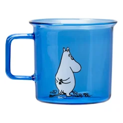 Tasse en verre Moomin 35 cl, Bleu