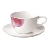 Tasse et soucoupe Rose Garden, Blanc