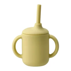 Tasse Idun avec paille en silicone 120 ml, Citron