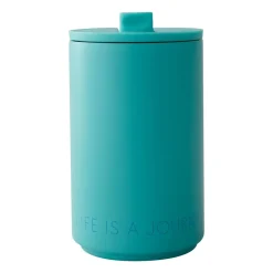 Tasse isotherme Design Letters, Turquoise