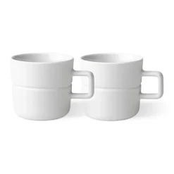 Tasse Lines 30 cl Lot de 2, Blanc