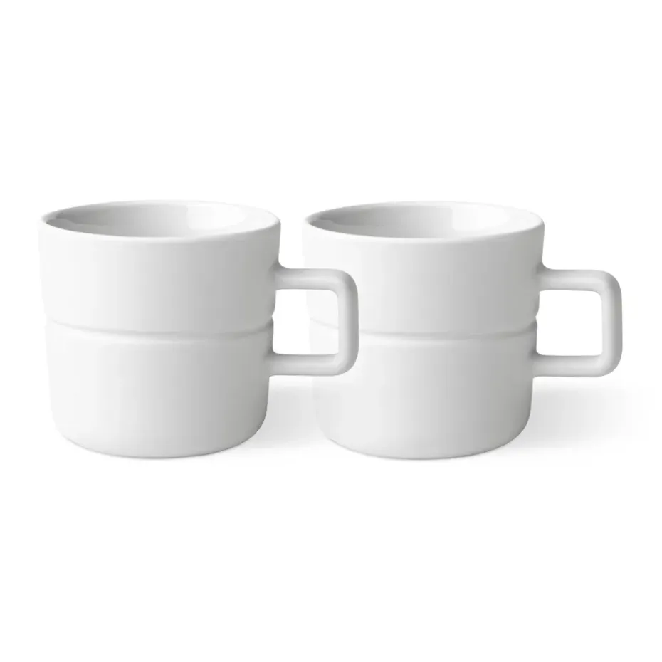 Tasse Lines 30 cl Lot de 2, Blanc