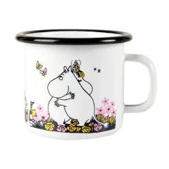 Tasse émail Moomin câlin 25 cl, Blanc