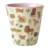Tasse pour enfant Rice mélamine, Sweet Jungle Print-Soft Pink