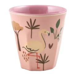 Tasse pour enfant Rice mélamine, Pink Jungle Animal