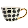 Tasse Vigdis, Noir-blanc-doré