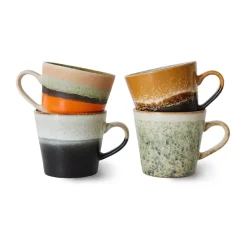 Tasses à cappuccino 70's Lot de 4, Verve