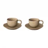 Tasses à espresso avec soucoupes Kumi 6 cl lot de 2, Fungi
