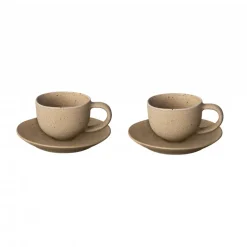 Tasses à espresso avec soucoupes Kumi 6 cl lot de 2, Fungi