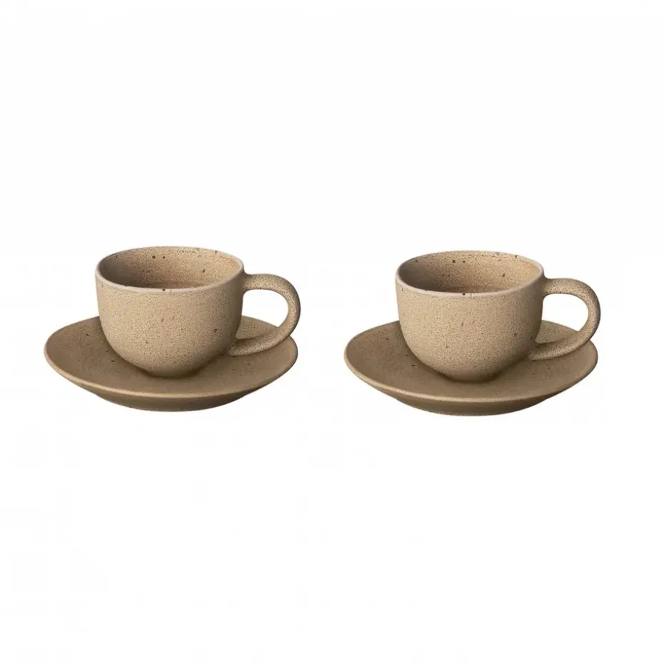 Tasses à espresso avec soucoupes Kumi 6 cl lot de 2, Fungi