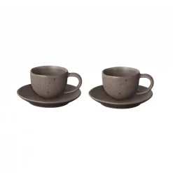 Tasses à espresso avec soucoupes Kumi 6 cl lot de 2, Espresso
