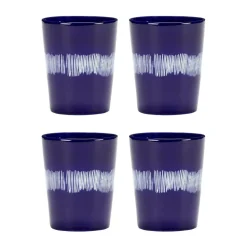 Tasses à thé Ottolenghi Feast 33 cl lot de 4, Dark blue-white