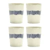Tasses à thé Ottolenghi Feast 33 cl lot de 4, White stripes-blue