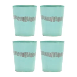 Tasses à thé Ottolenghi Feast 33 cl lot de 4, Azure stripes-red