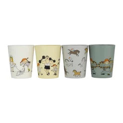 Tasses de collection Pippi Cirkus 15 cl, lot de 4, Multi