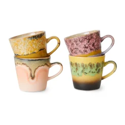 Tasses 70's Americano en céramique 26 cl lot de 4, Radiant